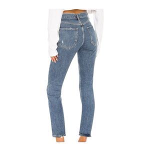 Agolde Riley High Rise Straight Crop in Frequency size 25